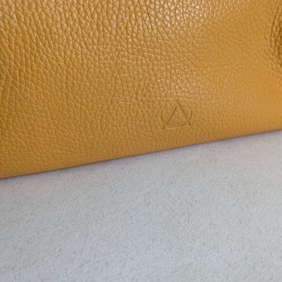 Orange Desmo Italian Leather Handbag - Picture 3 of 14